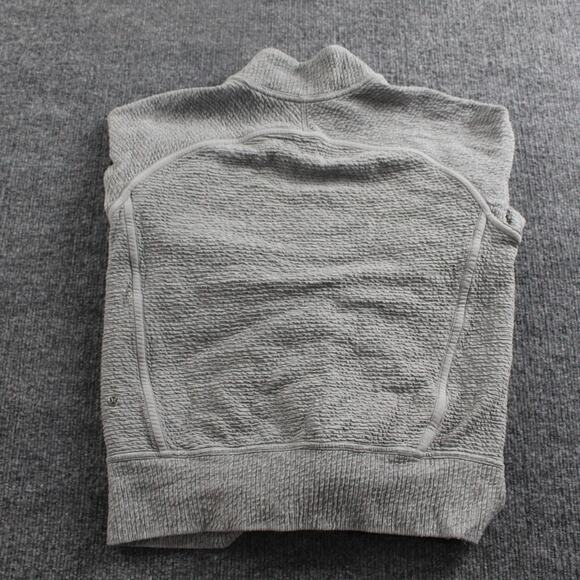 Lululemon Jacket Womens 4 On Repeat Bomber Light Gray Textured Athleisure Casual - Picture 7 of 12